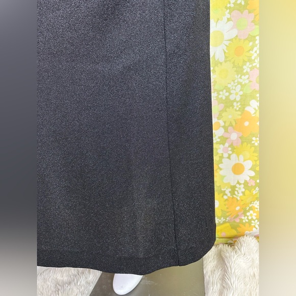 Vintage 70’s Black Shimmer Maxi Skirt - Picture 4 of 12